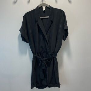 H&M Dark Gray Belted Romper